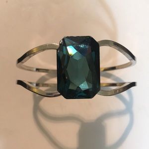 Blue stone cuff bracelet